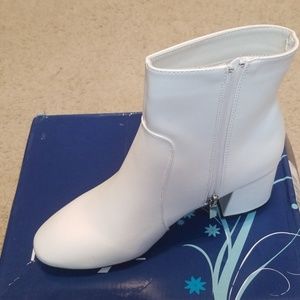 White ankle bootie